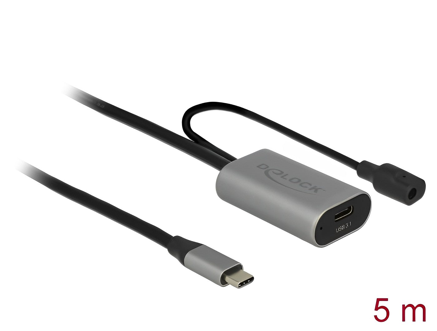 כבל מאריך אקטיבי USB-C 3.1 Gen 1 5Gbps ז/נ אורך 5 מטר - delock.israel