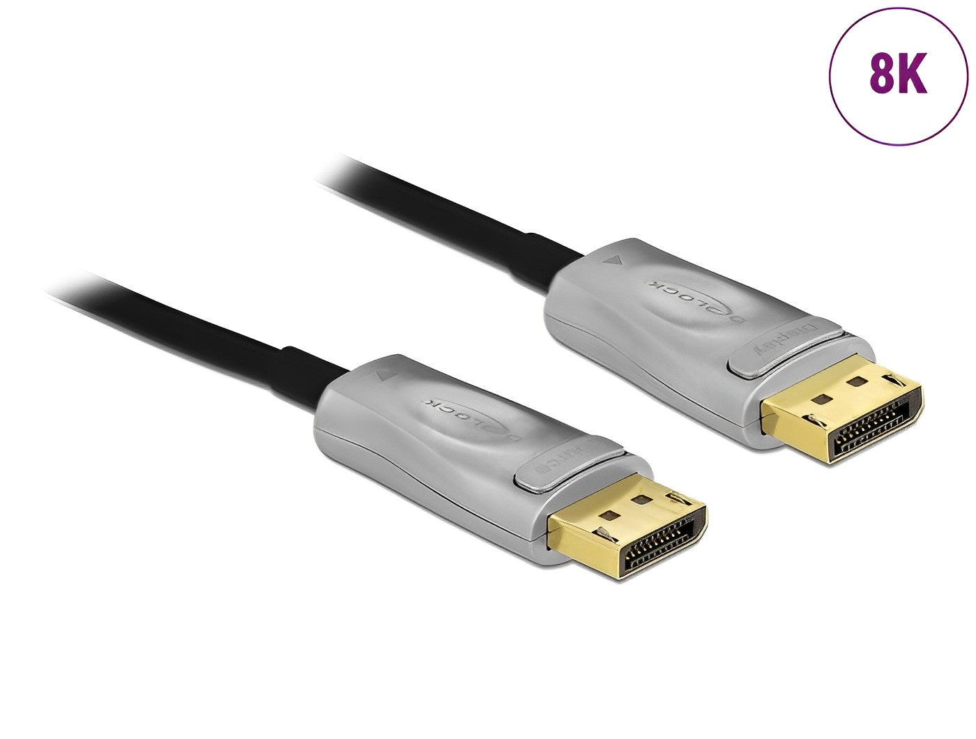 כבל DisplayPort 1.4 8K HDR אקטיבי על סיב אופטי ז/ז תומך 30 הרץ - delock.israel