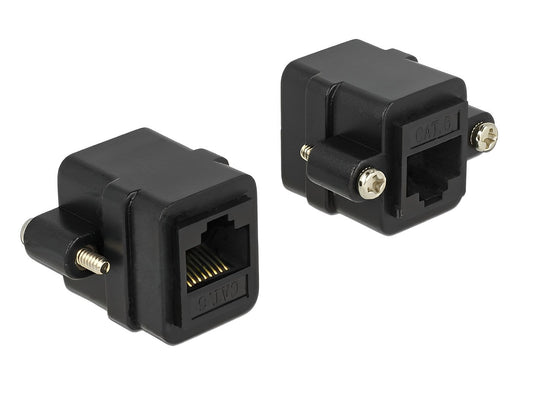מופה רשת RJ45 Cat.6 UTP לפאנל נ/נ עם מרחק בין הברגים 25 מ"מ - delock.israel