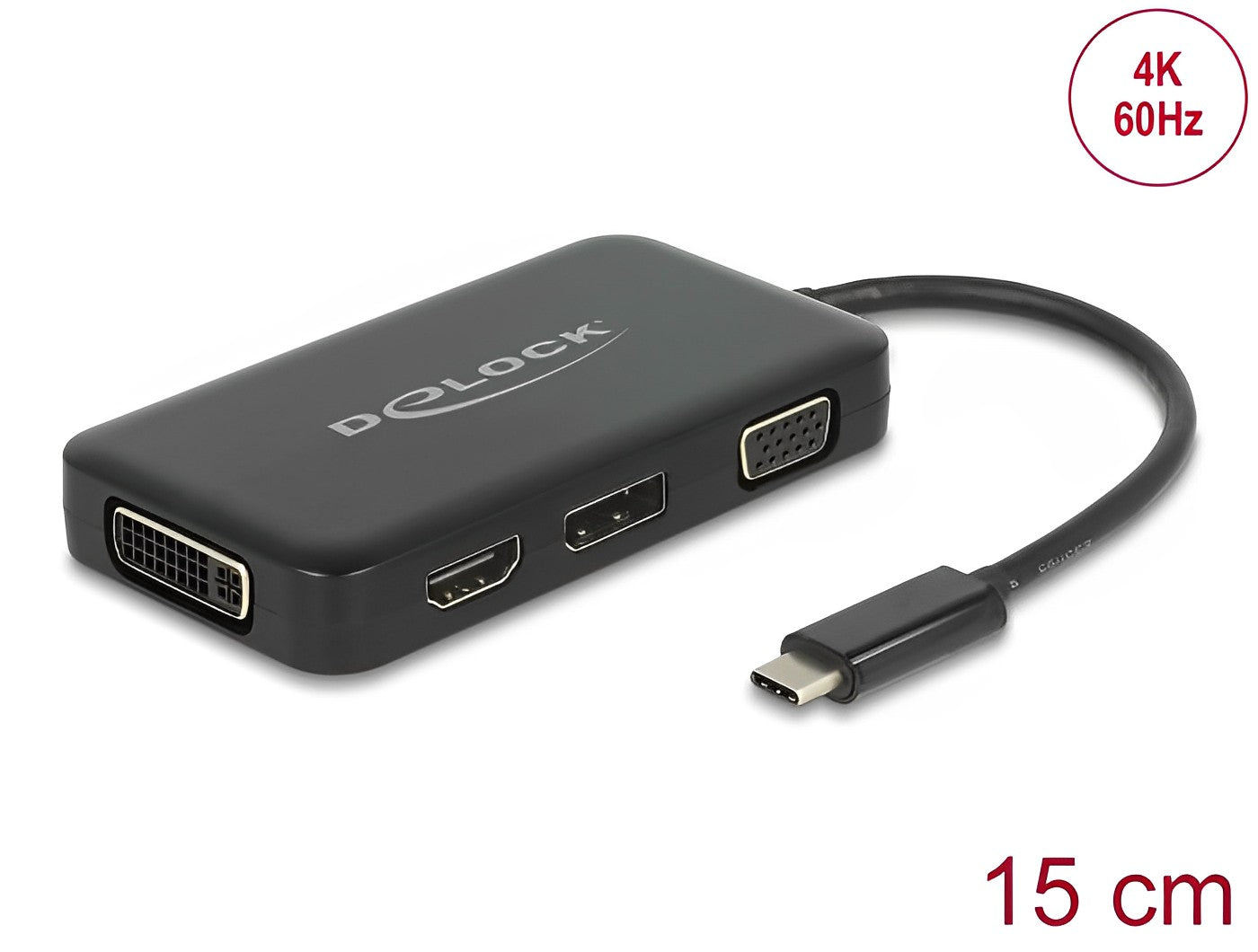 מולטי מתאם תצוגה USB-C לחיבור מסכים VGA / DVI / HDMI 4K / DisplayPort 4K - delock.israel