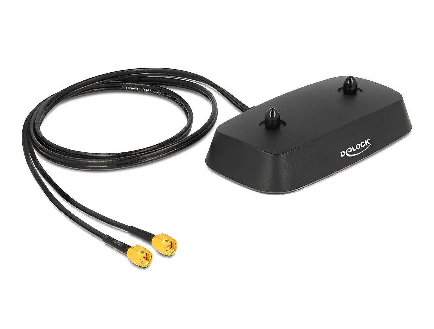 בסיס עבור אנטנות LTE MIMO עם 2 כבלים ULA100 באורך 1 מטר מחברים SMA plug - delock.israel