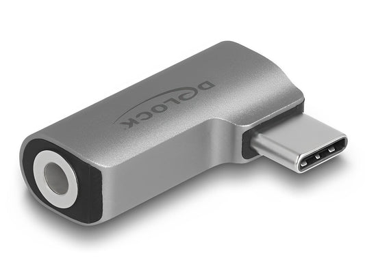 מתאם שמע תקע USB-C לשקע pl 3.5 סטריאו 4 מגעים - delock.israel