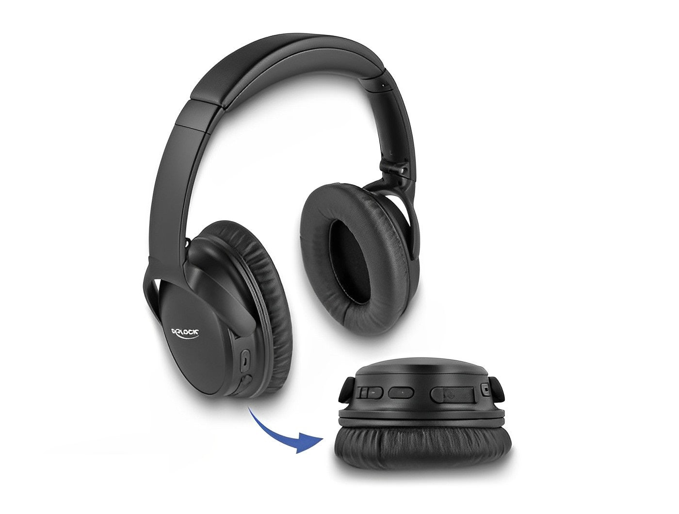 אוזניות Bluetooth 5.0 מתקפלות עם מיקרופון ובס אינטנסיבי - delock.israel