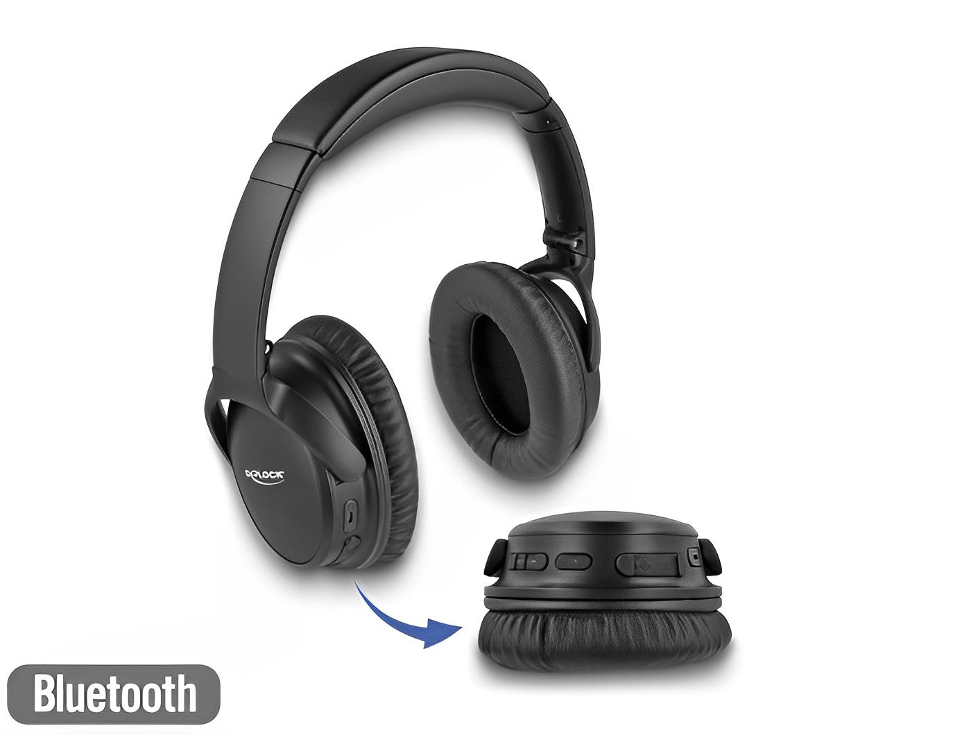 אוזניות Bluetooth 5.0 מתקפלות עם מיקרופון ובס אינטנסיבי - delock.israel