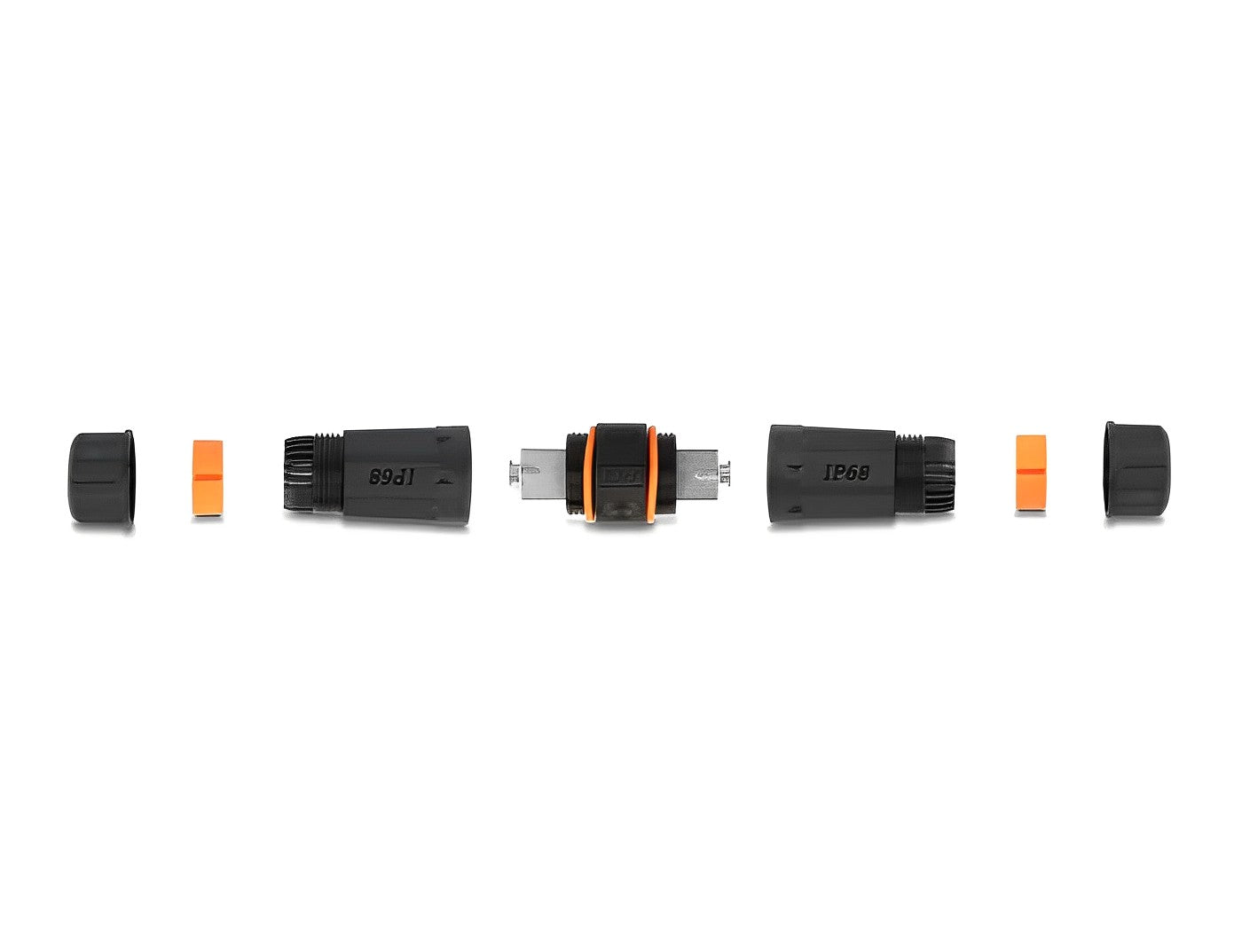 קופסת חיבורים להארכת כבל רשת RJ45 Cat.6A ללא כלי עבודה עם הגנה מוגברת נגד מים IP68 - delock.israel