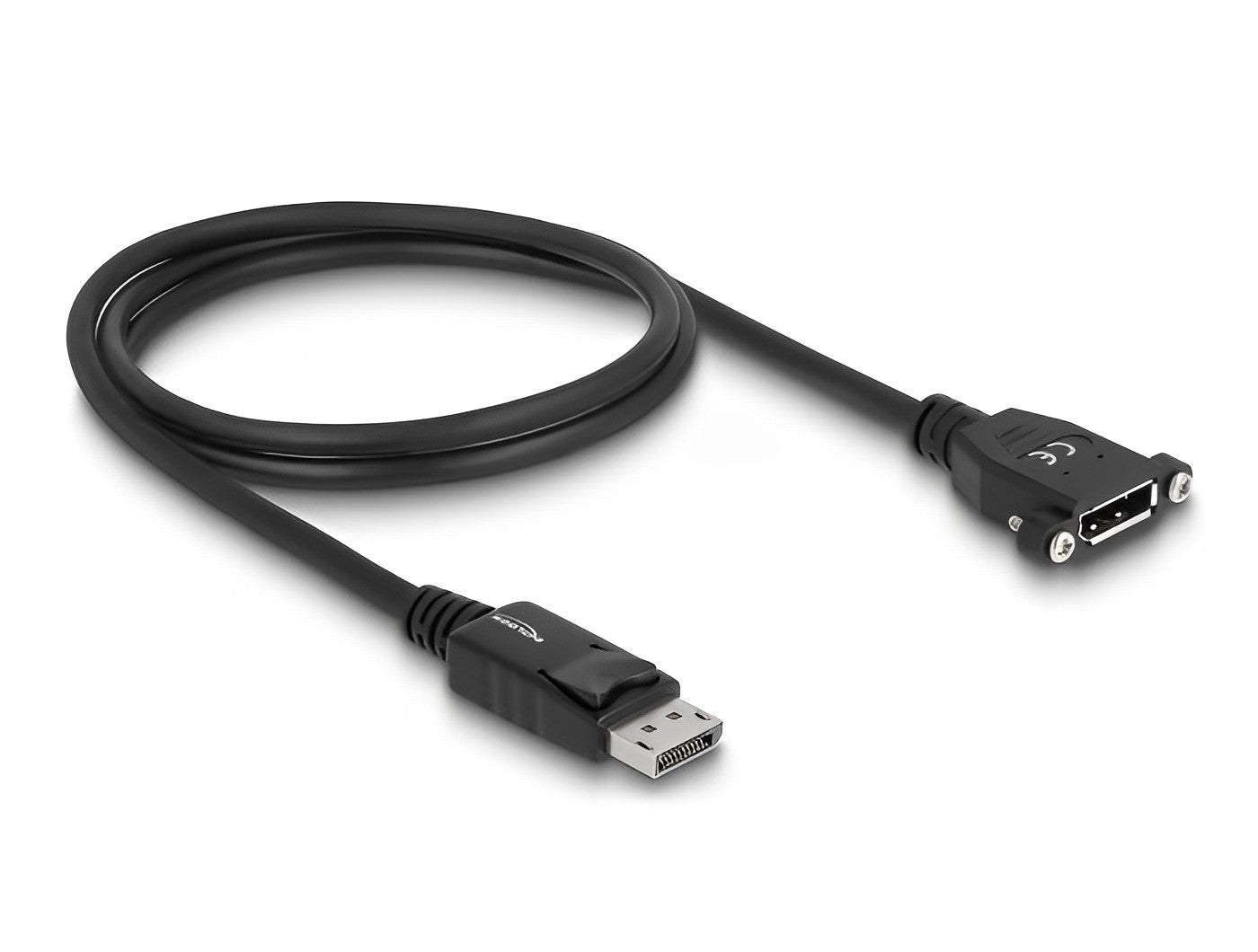 כבל מאריך DisplayPort 1.2 4K לפאנל ז/נ מרחק בין הברגים 27 מ"מ - delock.israel