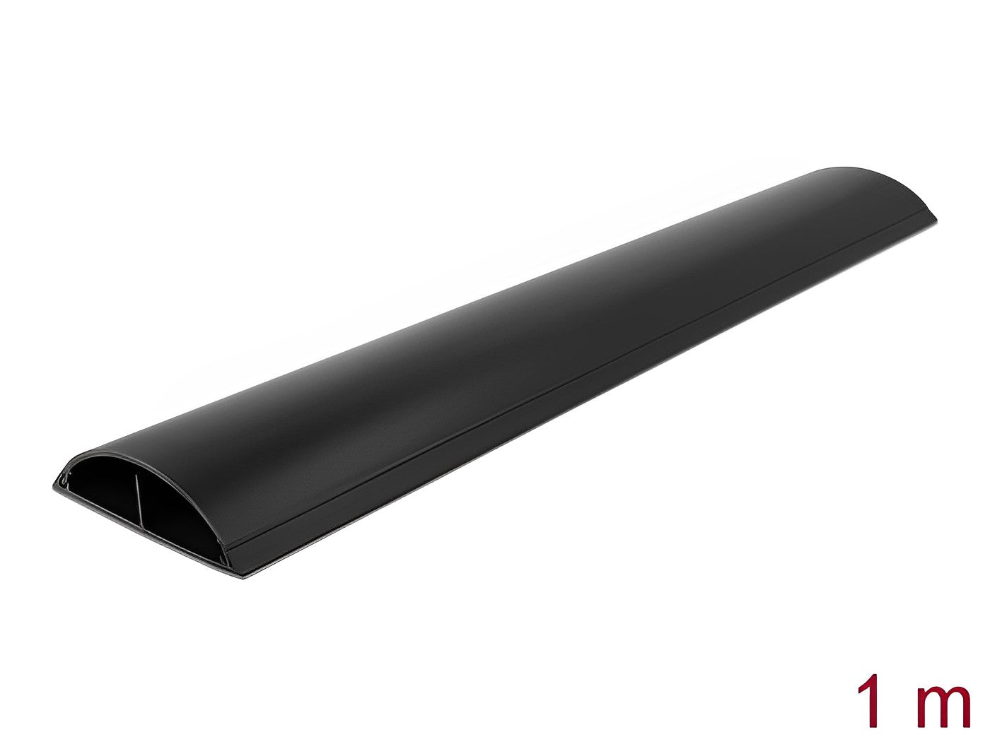 תעלת דריכה לכבלים PVC עם פס דבק צבע שחור - delock.israel
