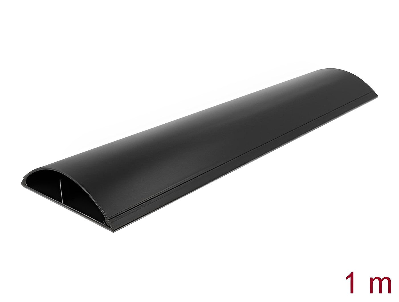 תעלת דריכה לכבלים PVC עם פס דבק צבע שחור - delock.israel