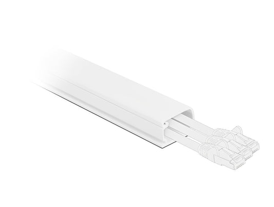 תעלת דריכה לכבלים מרובעת PVC עם פס דבק - delock.israel