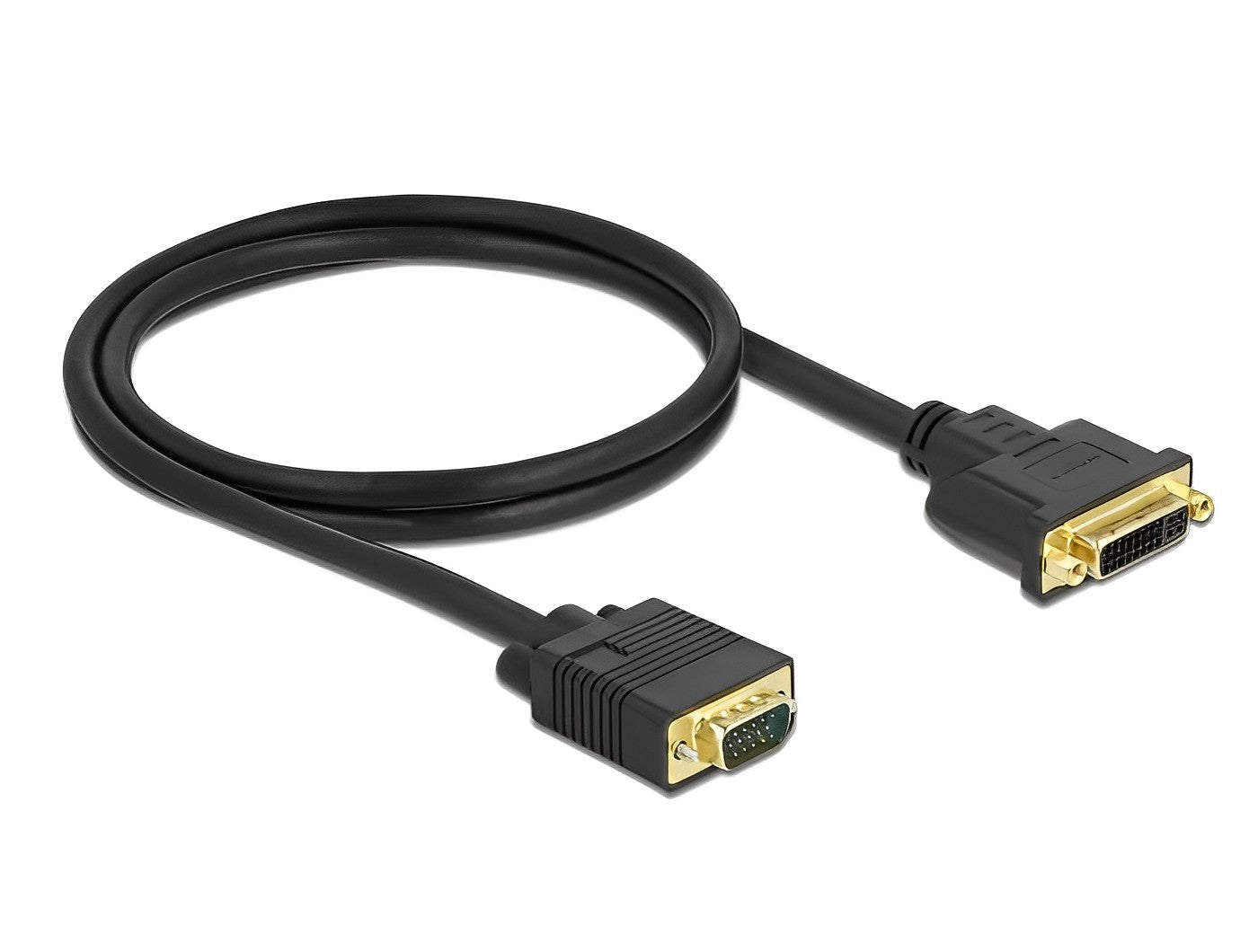 כבל תצוגה תקע VGA לשקע DVI 24+5 - delock.israel
