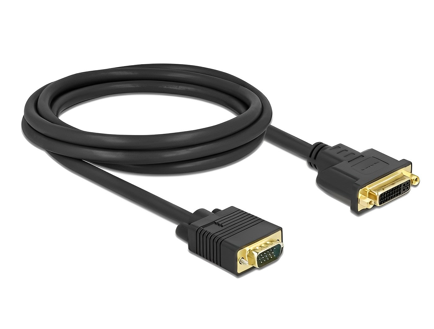 כבל תצוגה תקע VGA לשקע DVI 24+5 - delock.israel