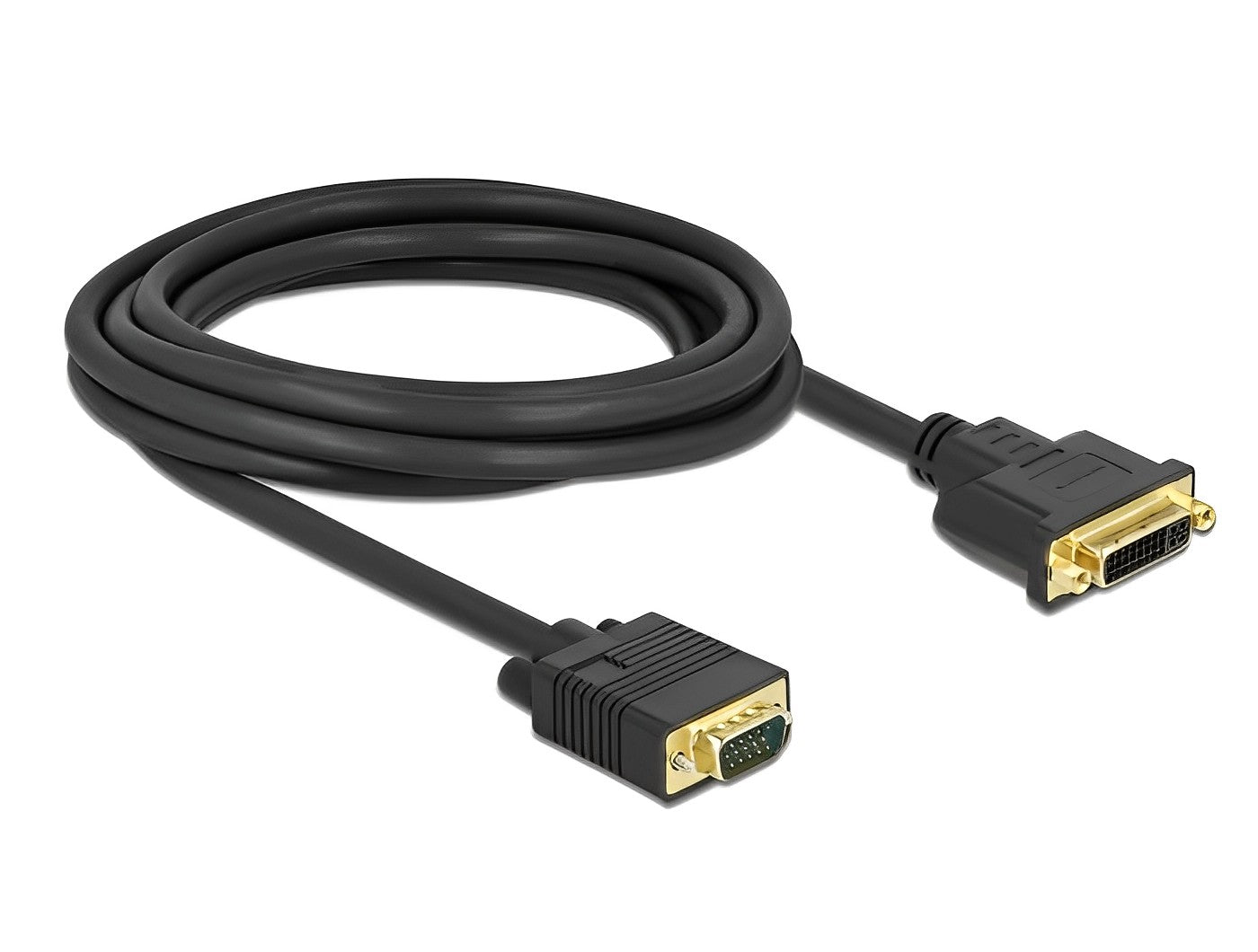 כבל תצוגה תקע VGA לשקע DVI 24+5 - delock.israel