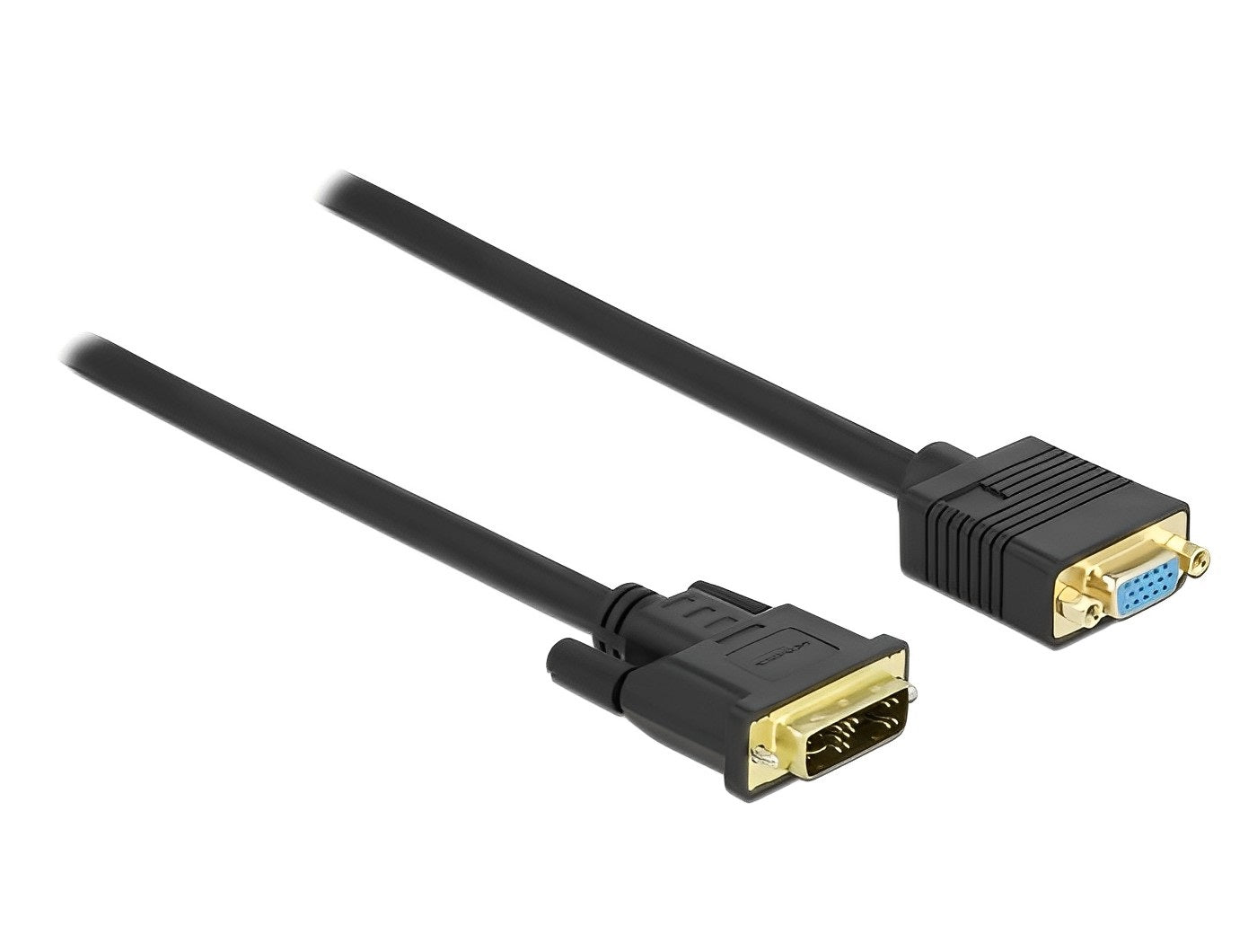 כבל תצוגה שקע VGA לתקע DVI 12+5 - delock.israel