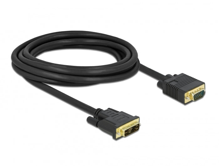כבל תצוגה תקע VGA לתקע DVI 12+5 - delock.israel