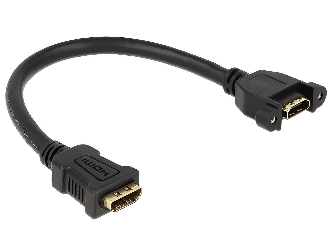 כבל מאריך HDMI 4K לפאנל נ/נ מרחק בין הברגים 30 מ"מ - delock.israel