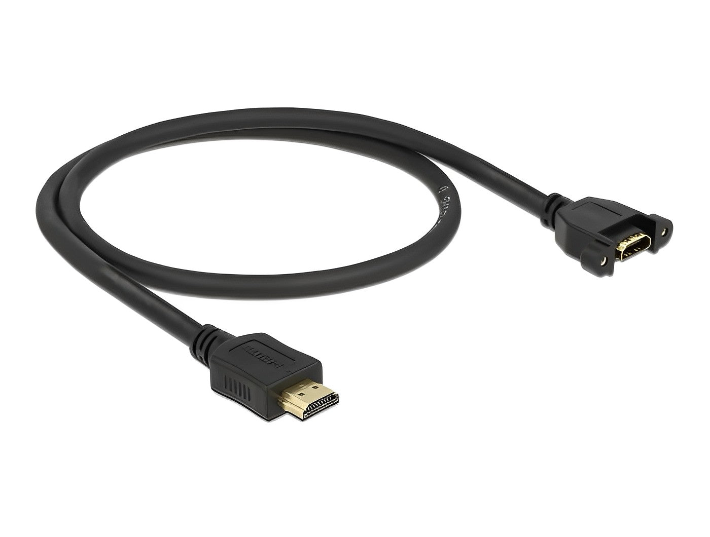 כבל מאריך HDMI-A 4K לפאנל ז/נ מרחק בין הברגים 30 מ"מ - delock.israel