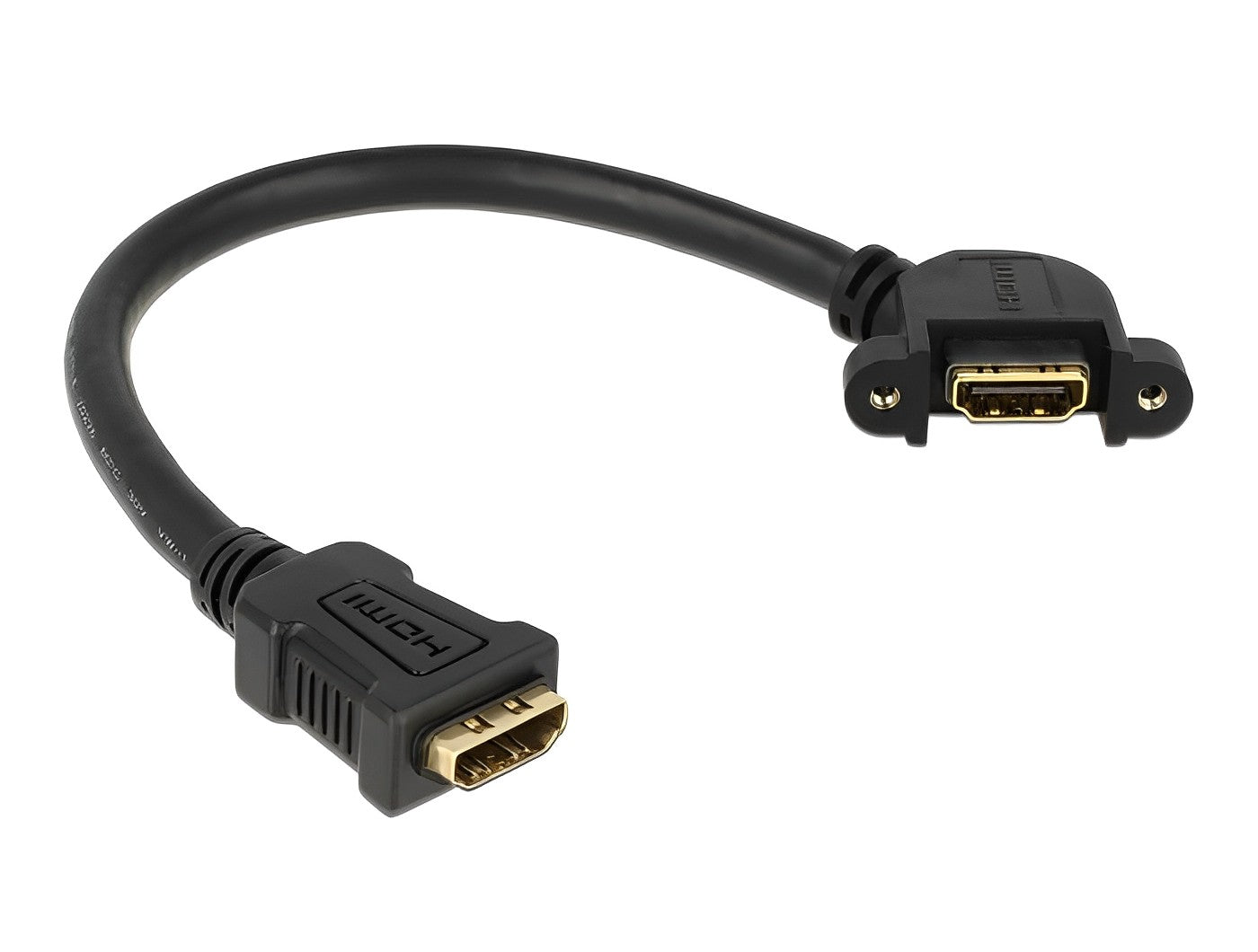 כבל מאריך HDMI-A לפאנל נ/נ שקע בזווית 110° עם מרחק בין הברגים 30 מ"מ - delock.israel