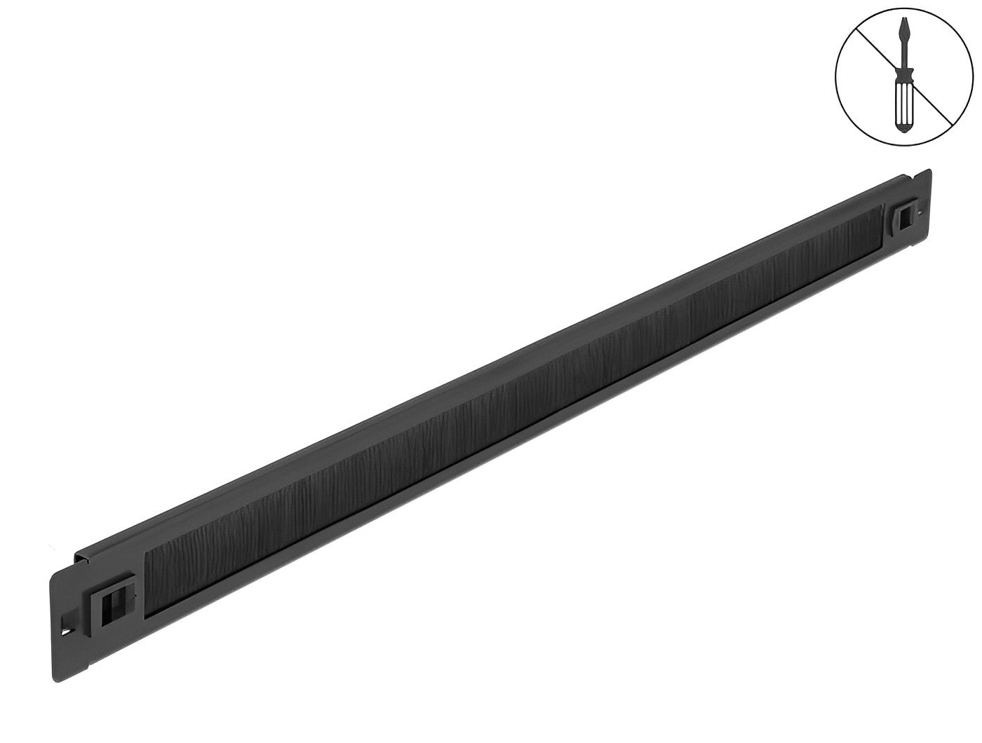 פאנל שערות 1U / 19'' Tool free לארון תקשורת - delock.israel