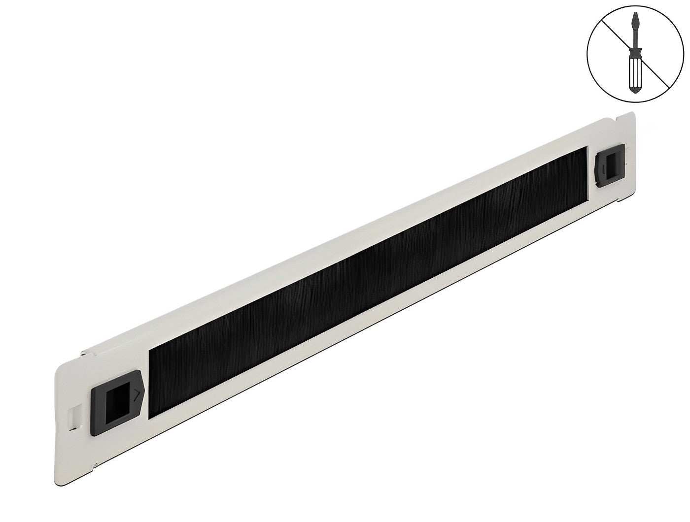 פאנל שערות 1U / 19'' Tool free לארון תקשורת - delock.israel