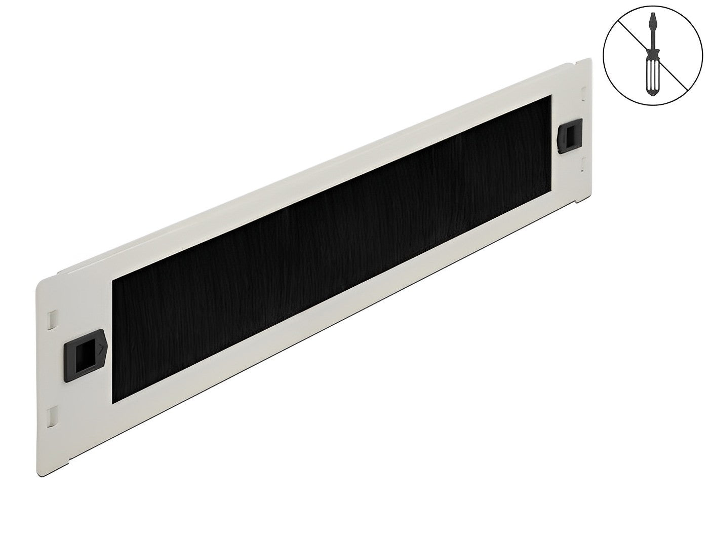 פאנל שערות 2U / 19'' Tool free לארון תקשורת - delock.israel