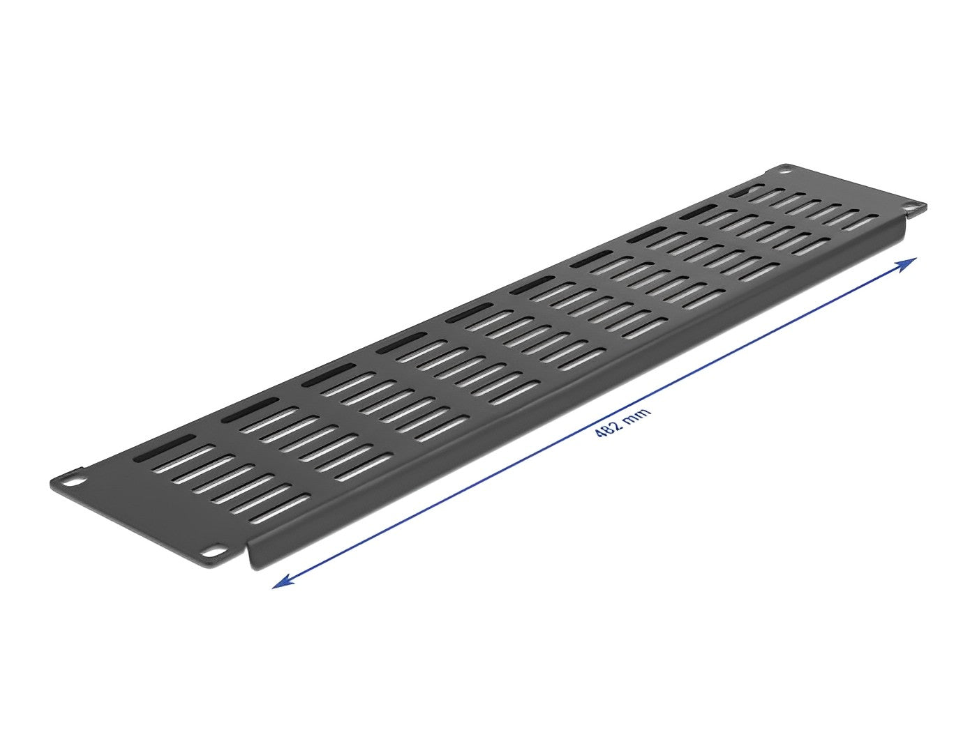 פאנל עיור עם חריצי אוורור ''2U / 19 לארון תקשורת - delock.israel