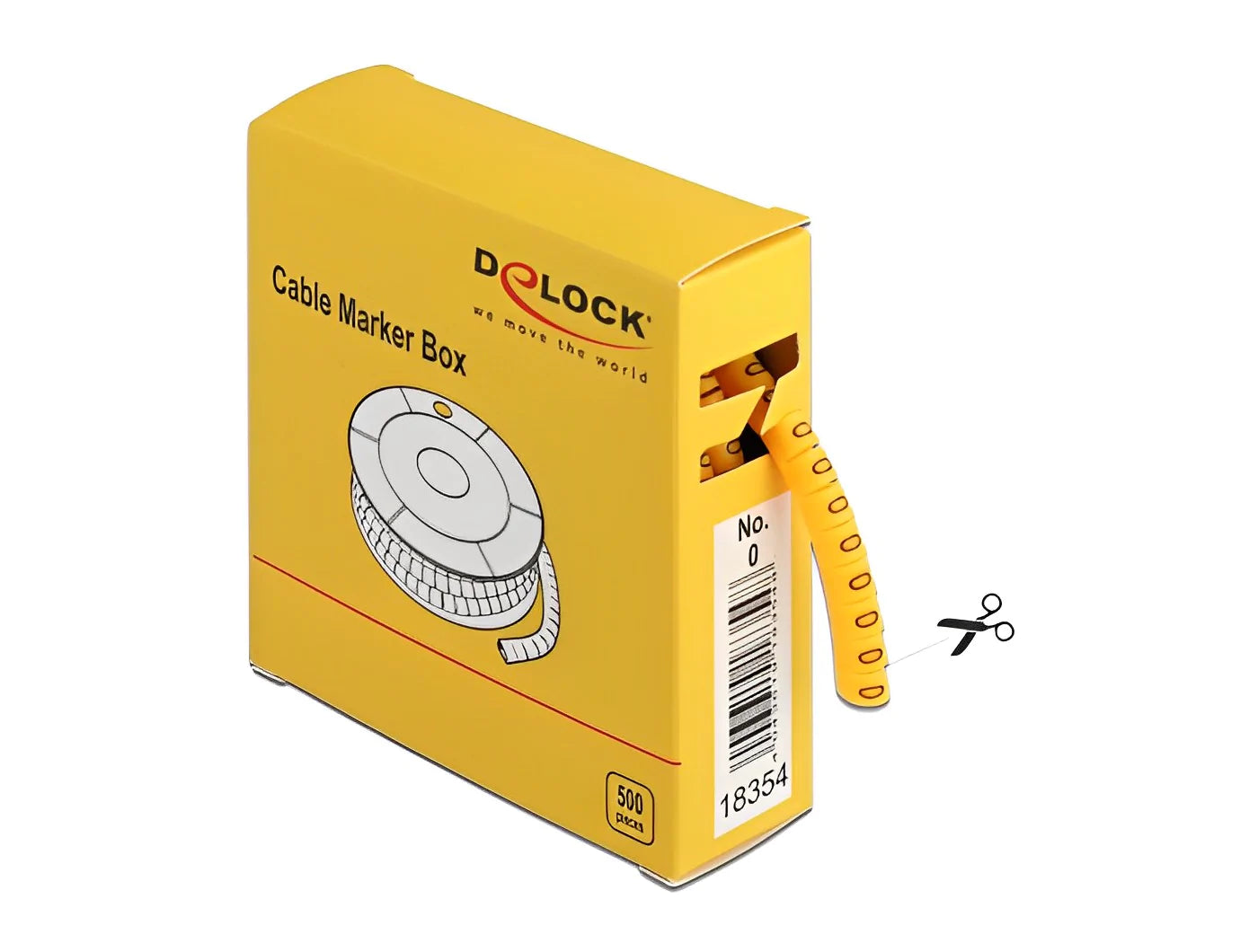 קליפסים מספרים לסימון כבלים בקוטר 4 עד 6 מ"מ - delock.israel