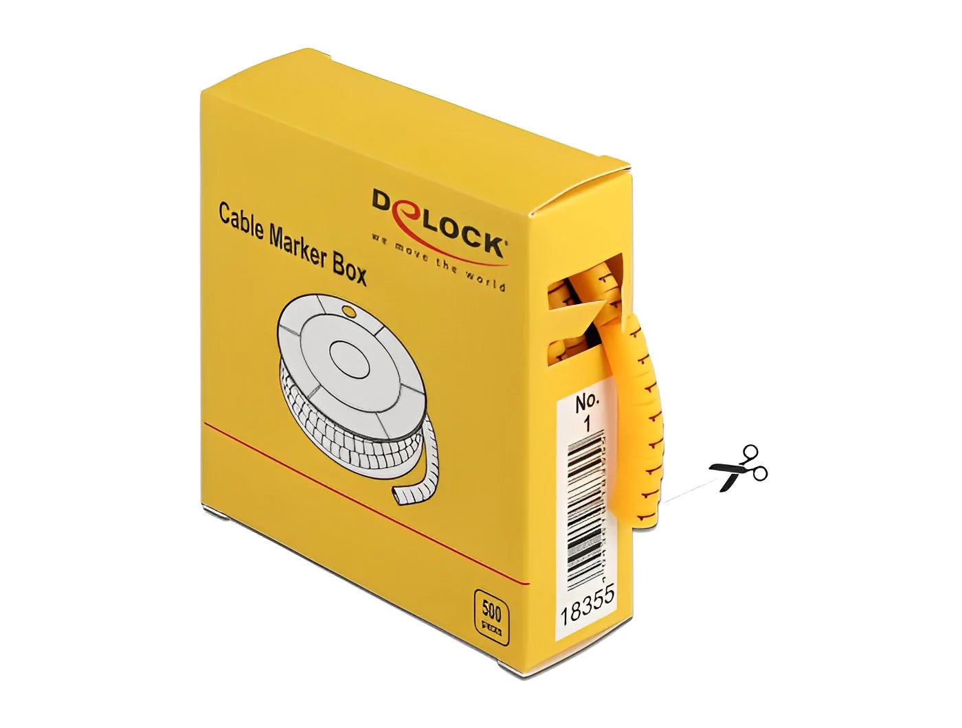 קליפסים מספרים לסימון כבלים בקוטר 4 עד 6 מ"מ - delock.israel