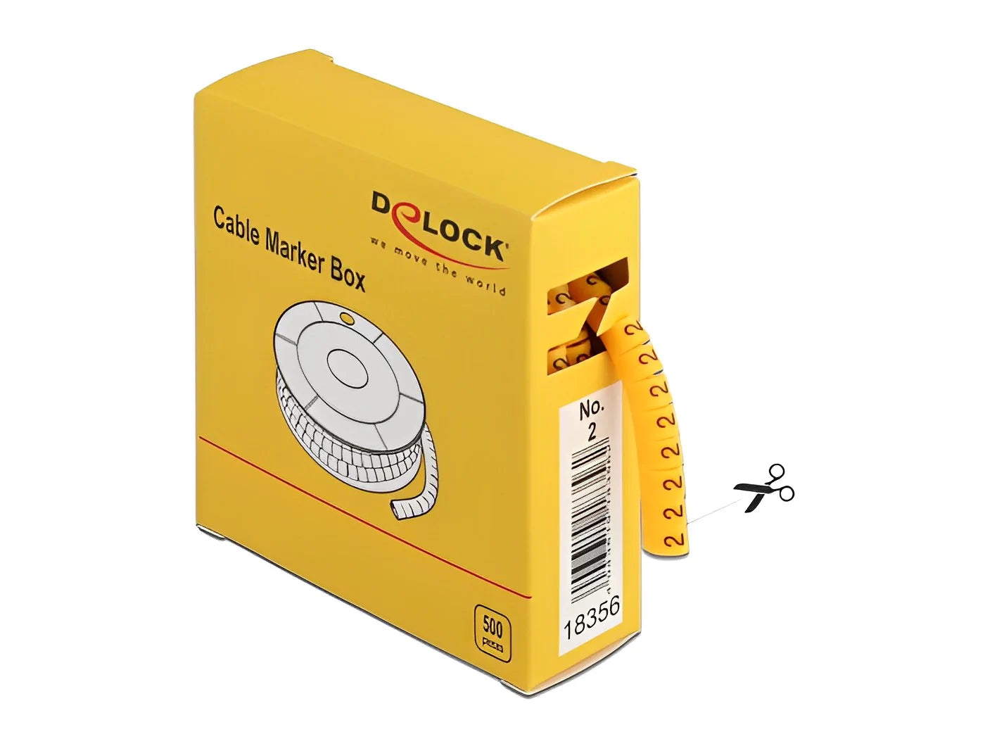 קליפסים מספרים לסימון כבלים בקוטר 4 עד 6 מ"מ - delock.israel