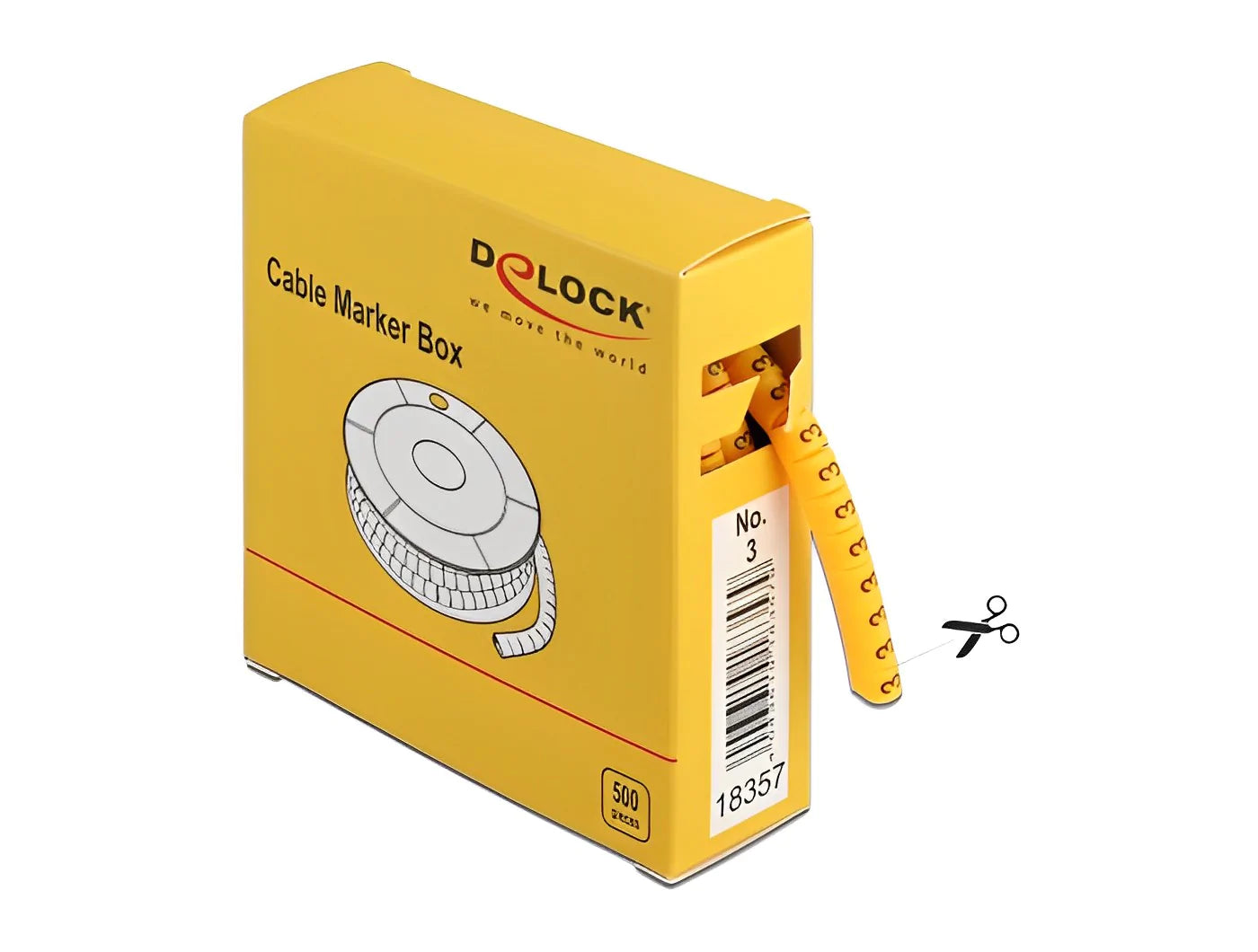קליפסים מספרים לסימון כבלים בקוטר 4 עד 6 מ"מ - delock.israel