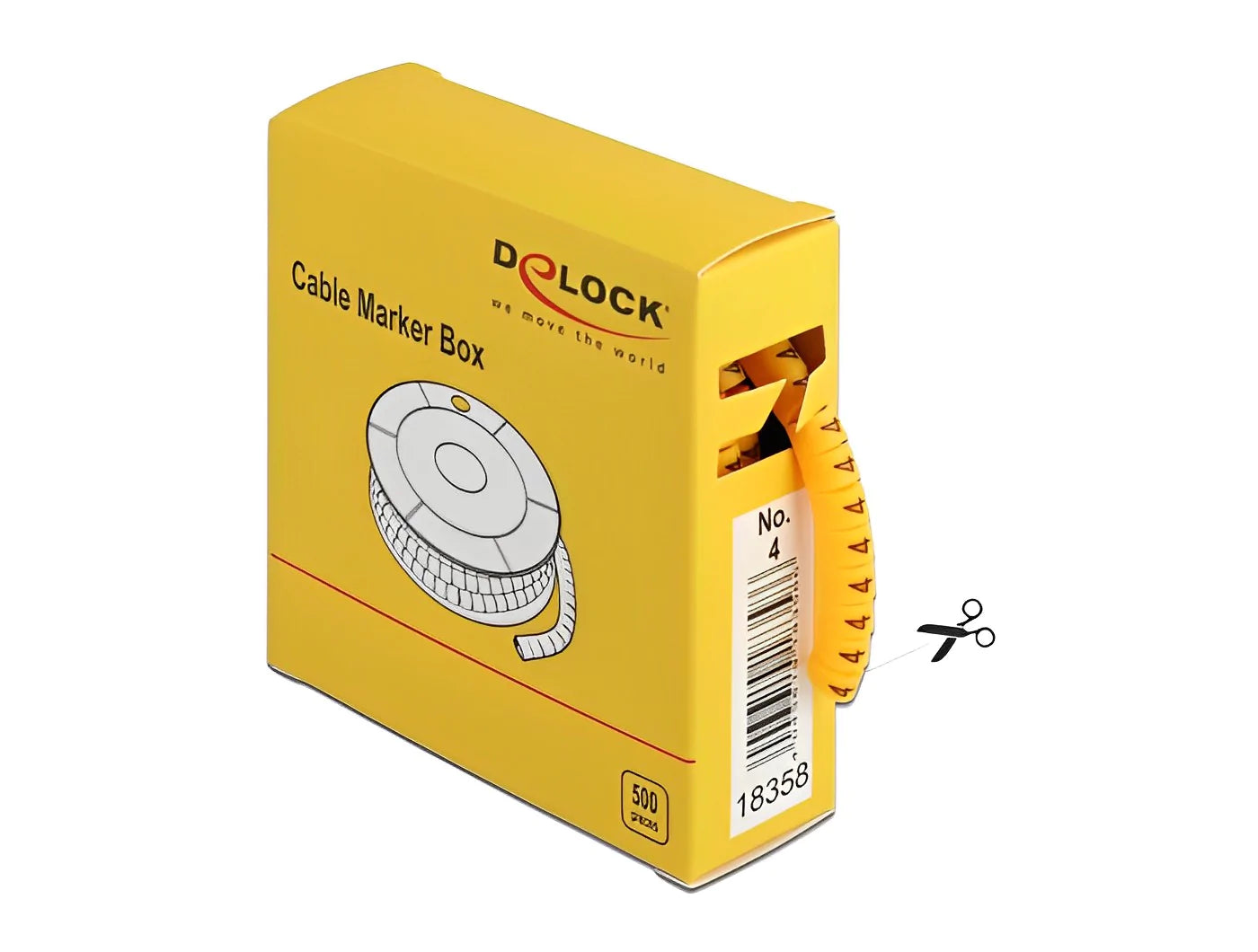 קליפסים מספרים לסימון כבלים בקוטר 4 עד 6 מ"מ - delock.israel