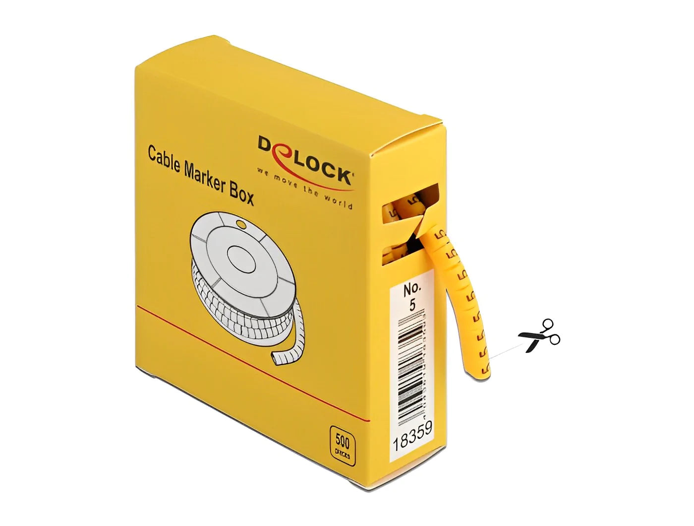 קליפסים מספרים לסימון כבלים בקוטר 4 עד 6 מ"מ - delock.israel