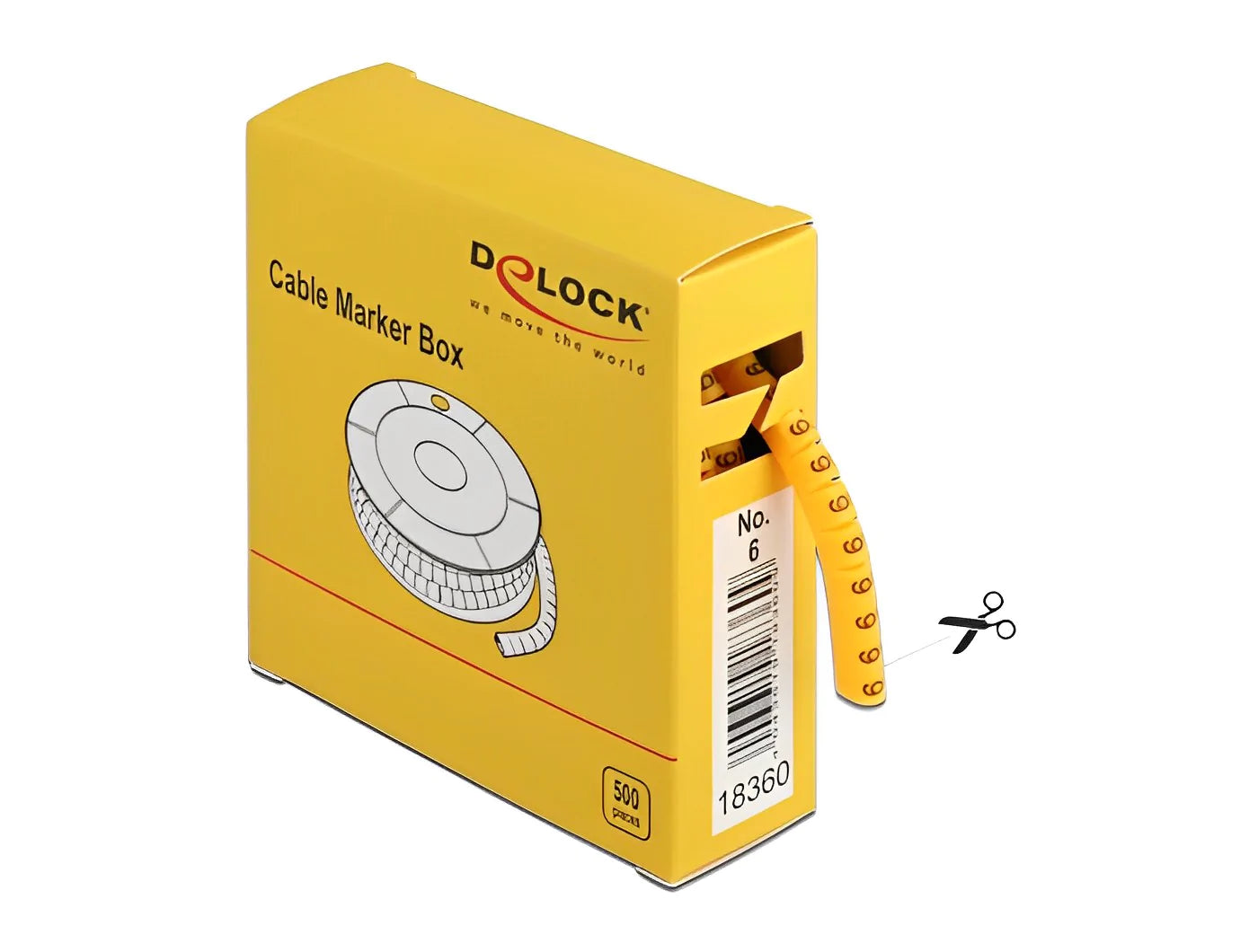 קליפסים מספרים לסימון כבלים בקוטר 4 עד 6 מ"מ - delock.israel