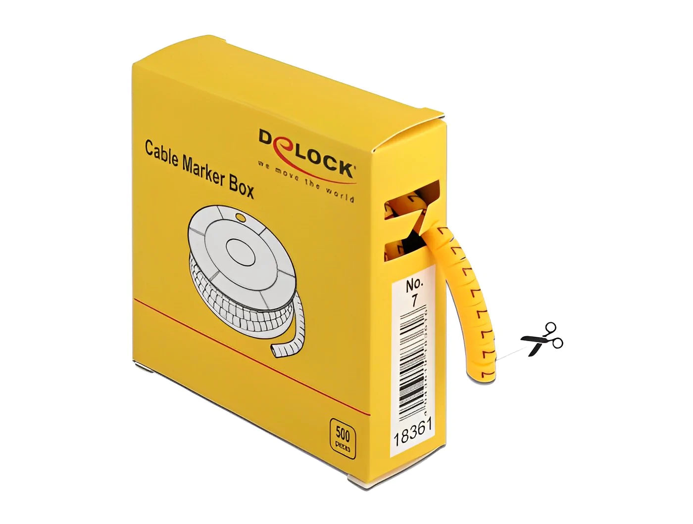 קליפסים מספרים לסימון כבלים בקוטר 4 עד 6 מ"מ - delock.israel