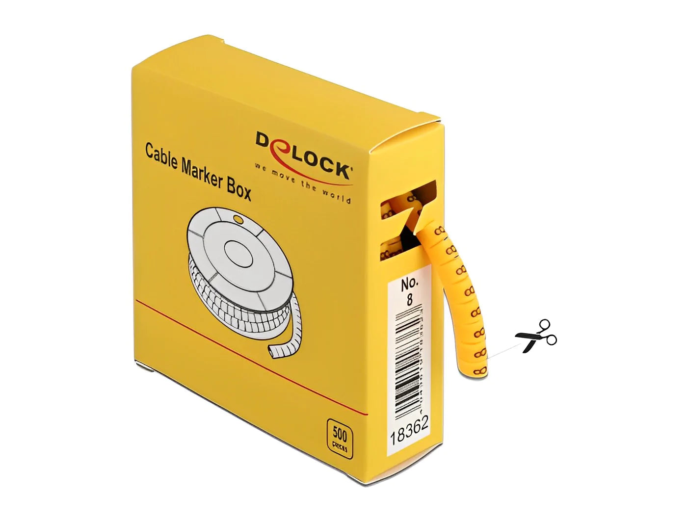 קליפסים מספרים לסימון כבלים בקוטר 4 עד 6 מ"מ - delock.israel