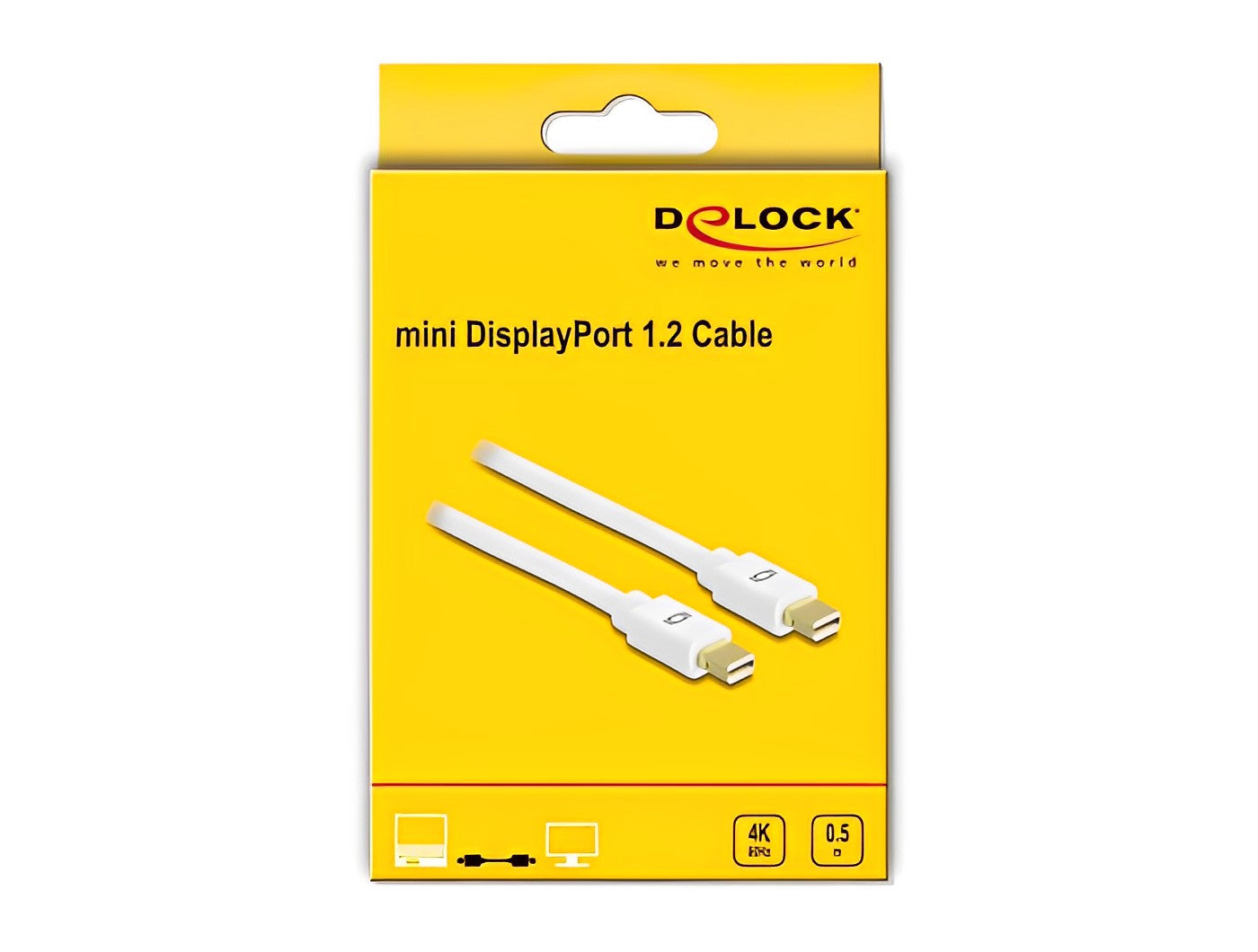 כבל מיני DisplayPort 1.2 4K ז/ז תומך 60 הרץ - delock.israel