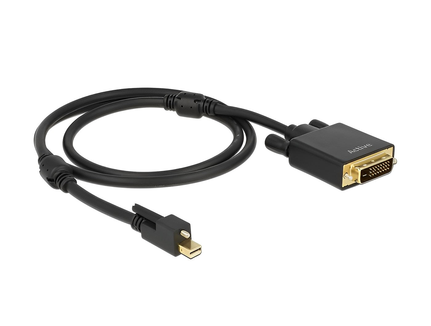 כבל מיני DisplayPort 1.2 4K אקטיבי עם בורג נעילה לחיבור מסך DVI ז/ז תומך 30 הרץ - delock.israel