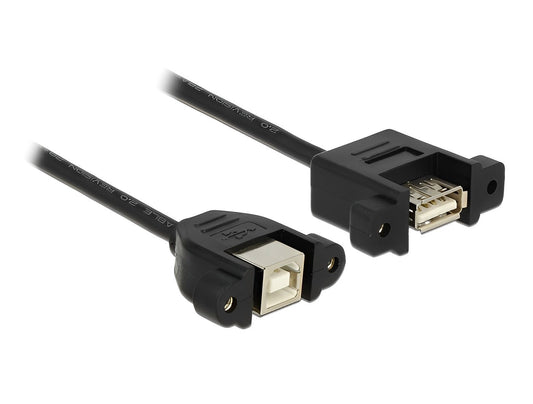 כבל USB 2.0 לפאנל שקע USB-A עם מרחק בין הברגים 30 מ"מ לשקע USB-B - delock.israel