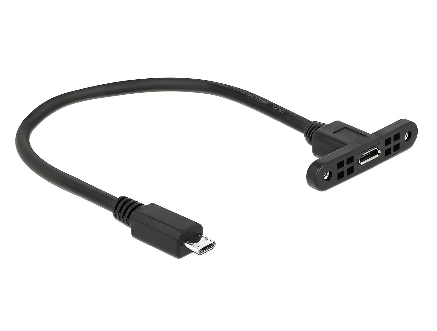כבל מאריך מיקרו USB-B 2.0 לפאנל ז/נ מרחק בין הברגים 30 מ"מ - delock.israel