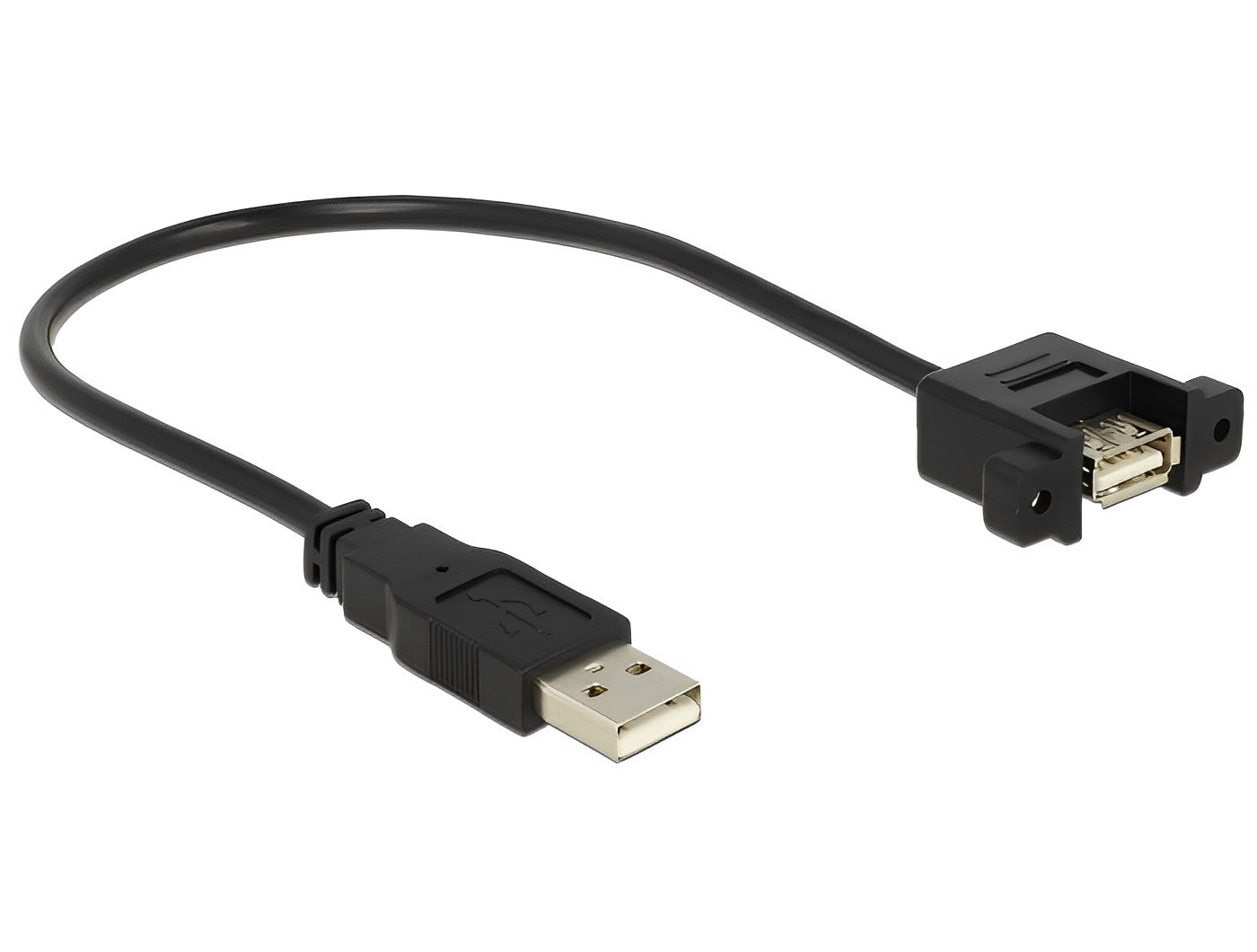 כבל USB-A 2.0 לפאנל ז/נ מרחק בין הברגים 30 מ"מ - delock.israel