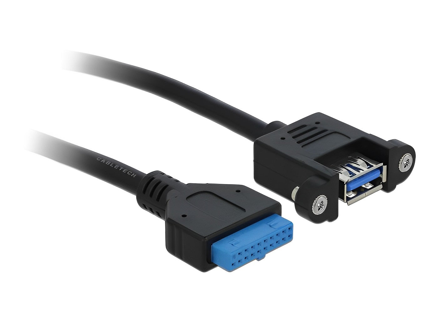 כבל USB-A 3.0 לפאנל שקע 19 פין לשקע USB-A עם מרחק בין הברגים 30 מ"מ - delock.israel