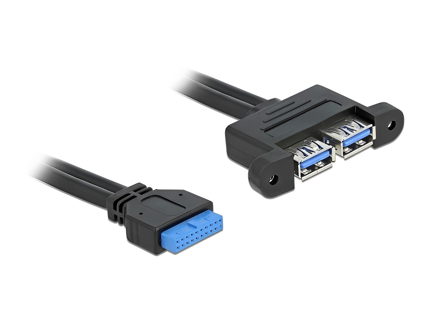 כבל USB-A 3.0 לפאנל שקע 19 פין לשקע USB-A Parallel - delock.israel
