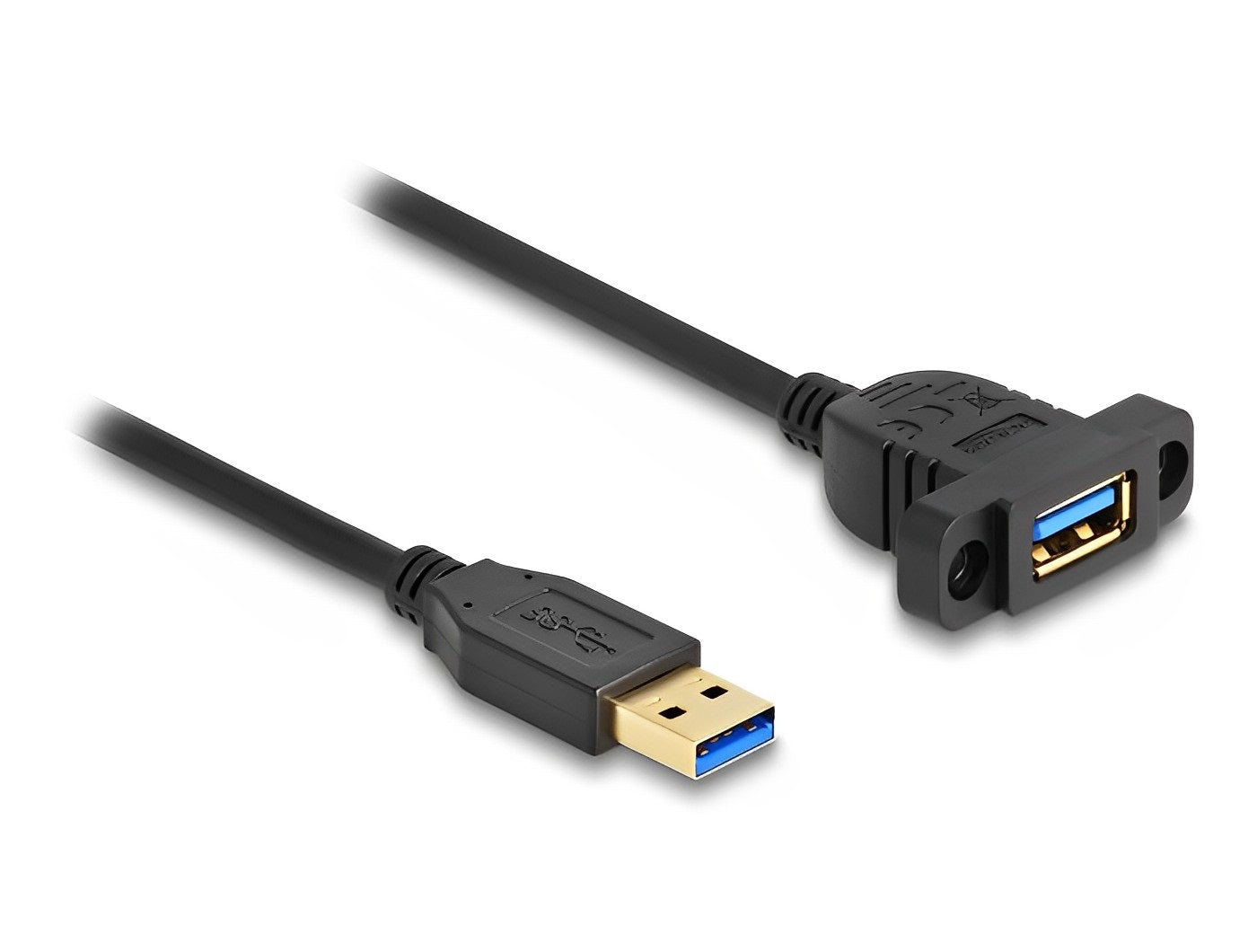 כבל מאריך USB 3.2 Gen 1 לפאנל ז/נ מרחק בין הברגים 28 מ"מ - delock.israel