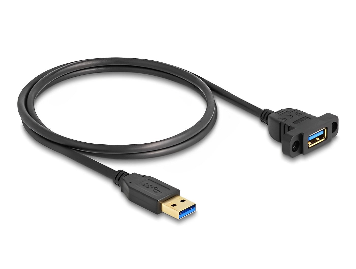 כבל מאריך USB 3.2 Gen 1 לפאנל ז/נ מרחק בין הברגים 28 מ"מ - delock.israel