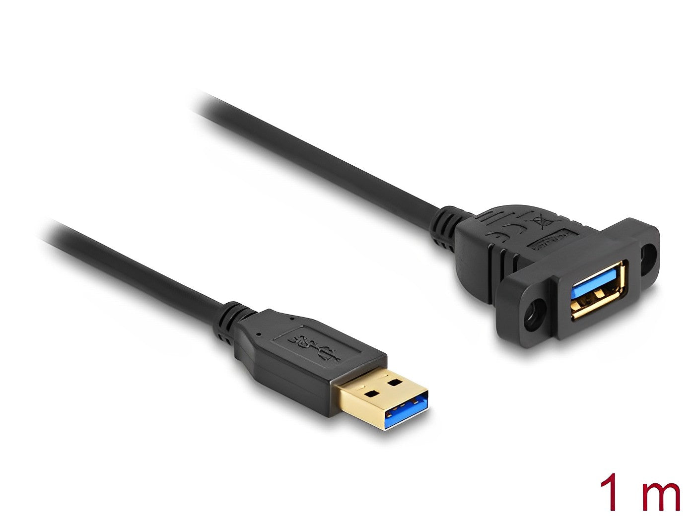 כבל מאריך USB 3.2 Gen 1 לפאנל ז/נ מרחק בין הברגים 28 מ"מ - delock.israel