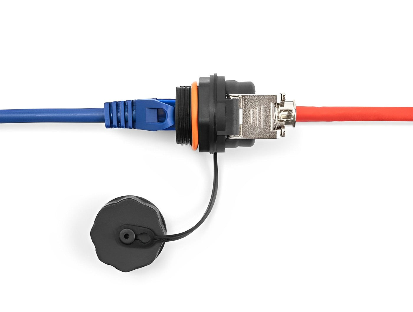 מופה רשת מסוכך Cat.6A שקע RJ45 למחבר LSA להתקנה בקדח עגול 29 מ"מ אטומה נגד מים IP68 - delock.israel