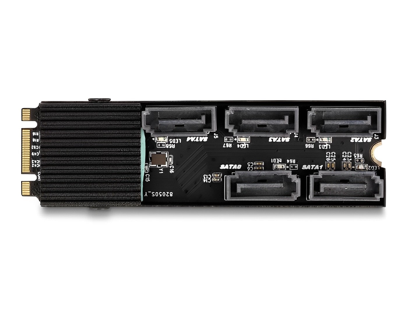 ממיר M.2 SATA זכר ל- 5 יציאות SATA - delock.israel