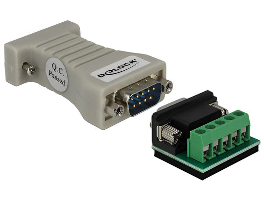ממיר שקע DB9 Serial RS-232 לתקע בלוק DB9 Serial RS-422/485 עם הגנת 15kV ESD - delock.israel