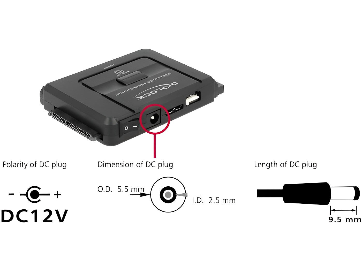 ממיר USB 3.0 לחיבור SATA 6 Gbps + IDE - delock.israel