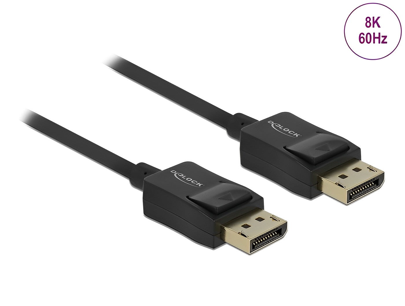 כבל DisplayPort 1.4 8K HDR קואקסיאלי ז/ז תומך 60 הרץ - delock.israel