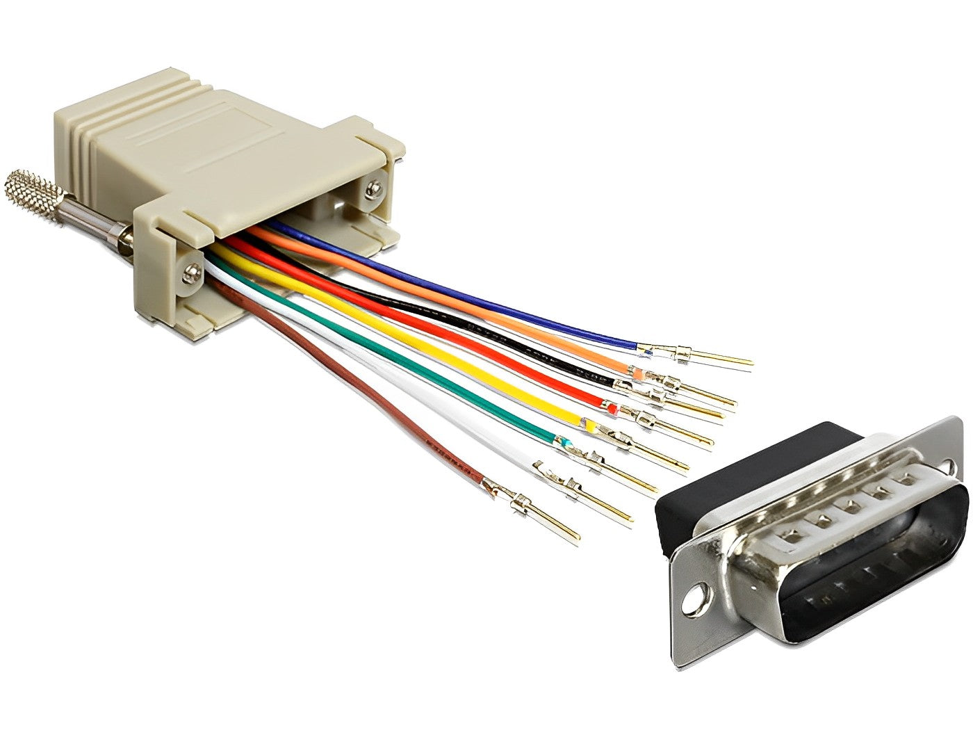 מעביר תקע D-Sub 15 Pin לשקע RJ45 - delock.israel